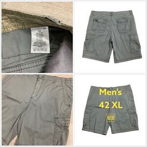 Men's Unionbay Jeans 42 XL Cargo Utility Shorts Gray Bermuda Durable Stretch NEW
